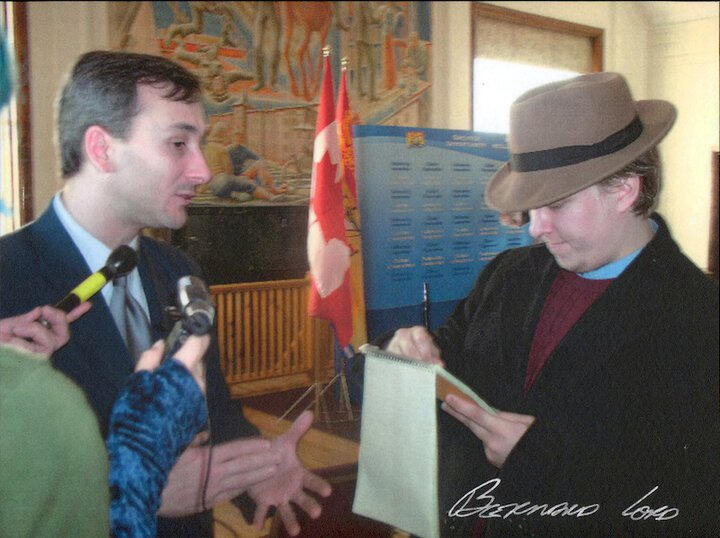 Erik interviews the Premier I attended Mount Allison University in Sackville, New Brunswick, Canada, for a couple years, during some of which I was a student journalist. Here I am interviewing the Premier of New Brunswick (i.e., the governor), Bernard Lord, about investments his gove