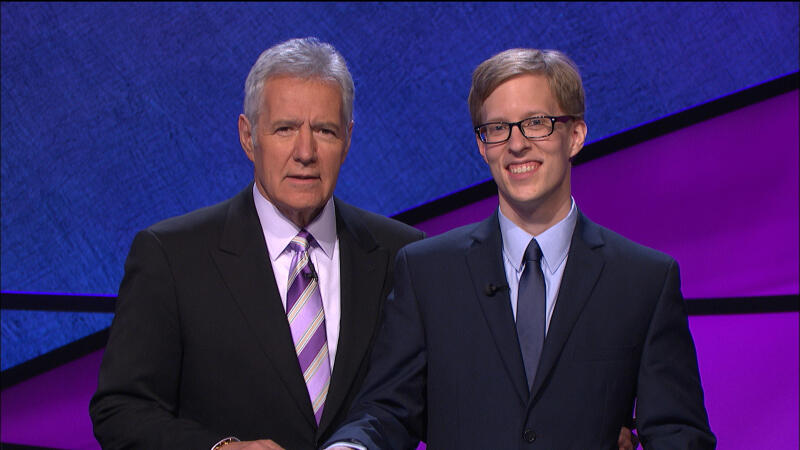 Erik on Jeopardy! Many years ago, I had the privilege of competing on Jeopardy! Though I didn't win the big bucks, I had a great time and took home enough to pay my expenses. It was all worth it to meet Alex Trebek.