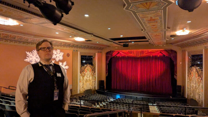 Erik at The Flynn Here I am waiting to usher Vermont's Own Nutcracker, presented by Essex's own Vermont Ballet Theater. The arts are important to me, and I love volunteering at The Flynn, the crown jewel of the Chittenden County performing arts scene.